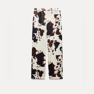 ZARA ANIMAL PRINT STRAIGHT LEG PANTS ZW COLLECTION
Size: XS * Color: ECRU/BROWN